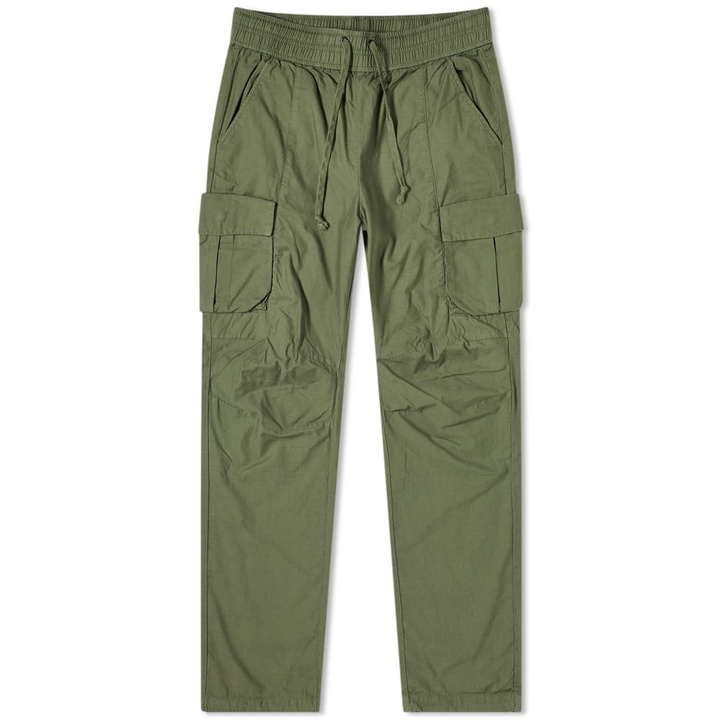 Photo: John Elliott Men's Back Sateen Cargo Pant in Olive