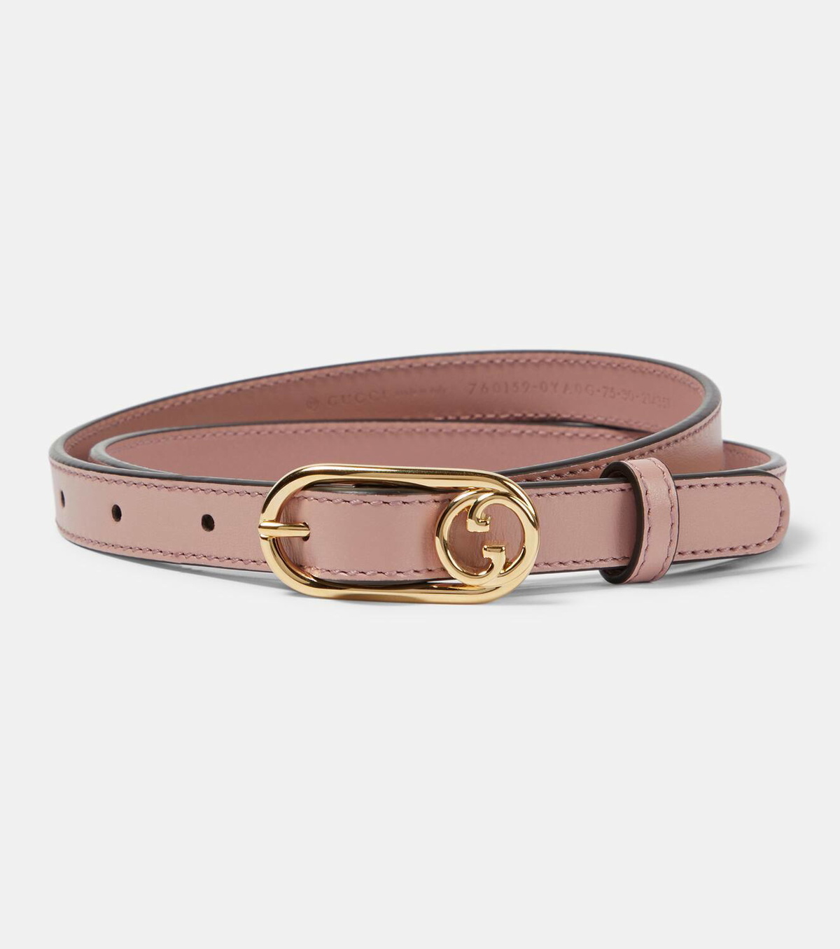 Leather belt with interlocking cheap g