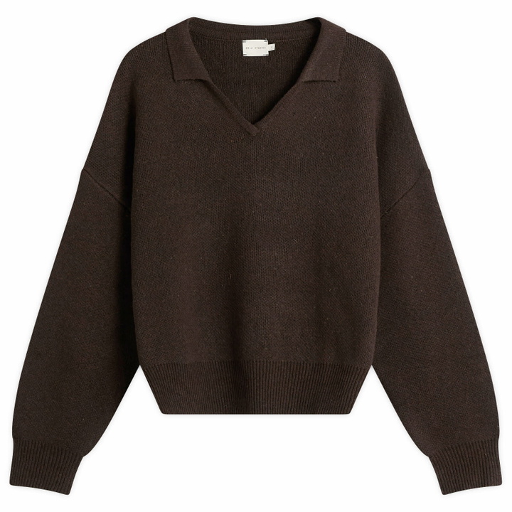 Photo: Deiji Studios Women's Collared Pullover in Burnt Wood