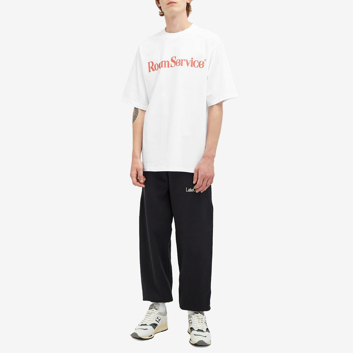 Late Checkout Men's Room Service T-Shirt in White
