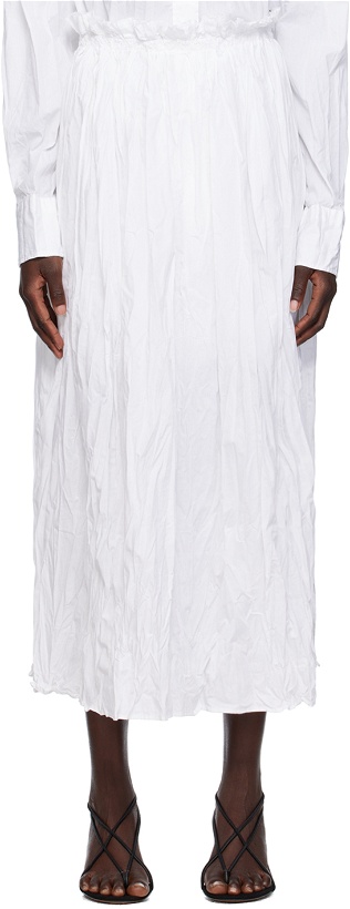Photo: BITE White Crease Midi Skirt