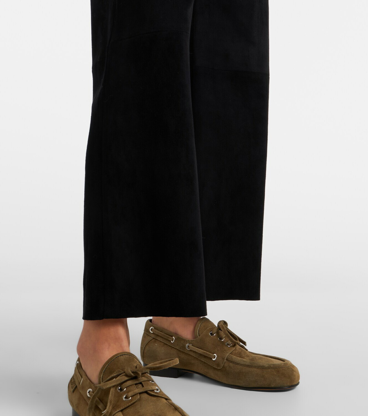 Stouls Lilou cropped suede wide-leg pants