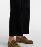 Stouls Lilou cropped suede wide-leg pants