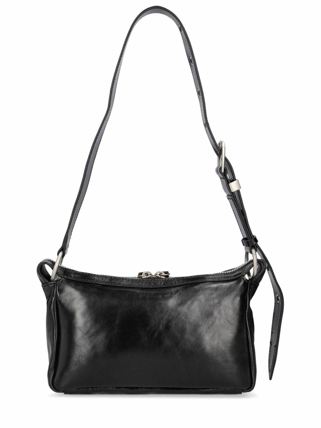 [MARGE SHERWOOD] HOBO MINI+STRAP ☆送料込☆ Marge Sherwood Mini hobo out pocket bag glossy black leather
