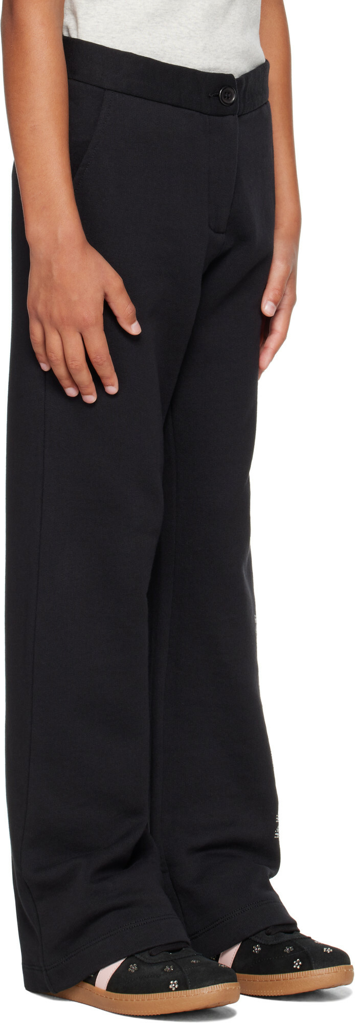 Marni Kids Black Logo Trousers