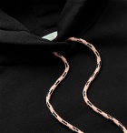 Aries - Printed Fleece-Back Cotton-Jersey Hoodie - Black