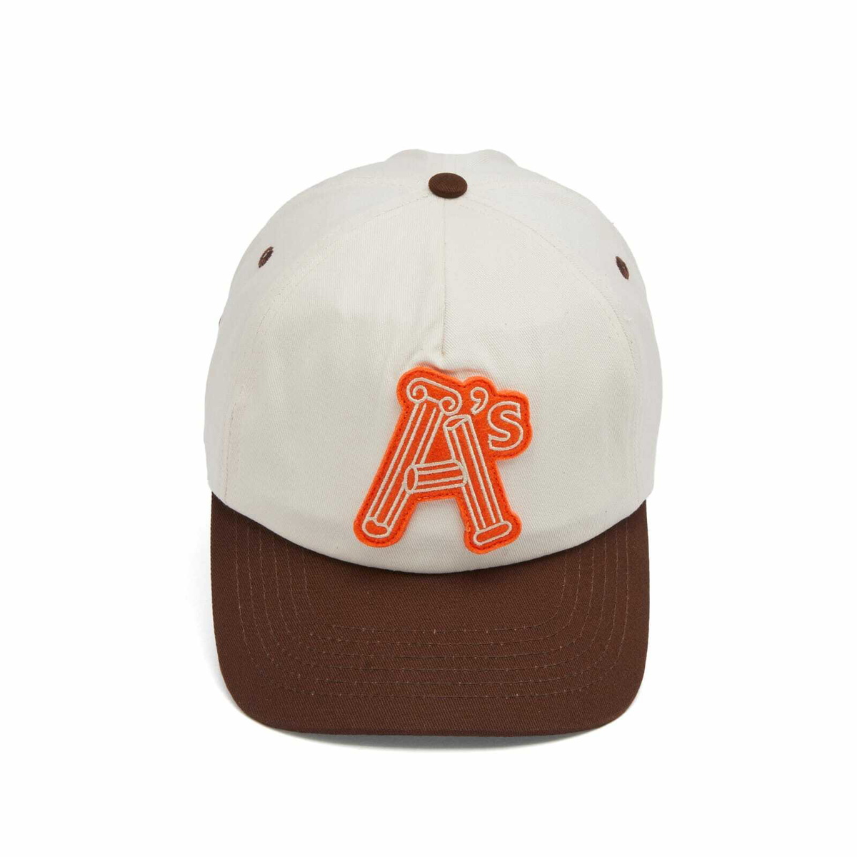 Aries Men's Column A Cap in Ecru/Brown 