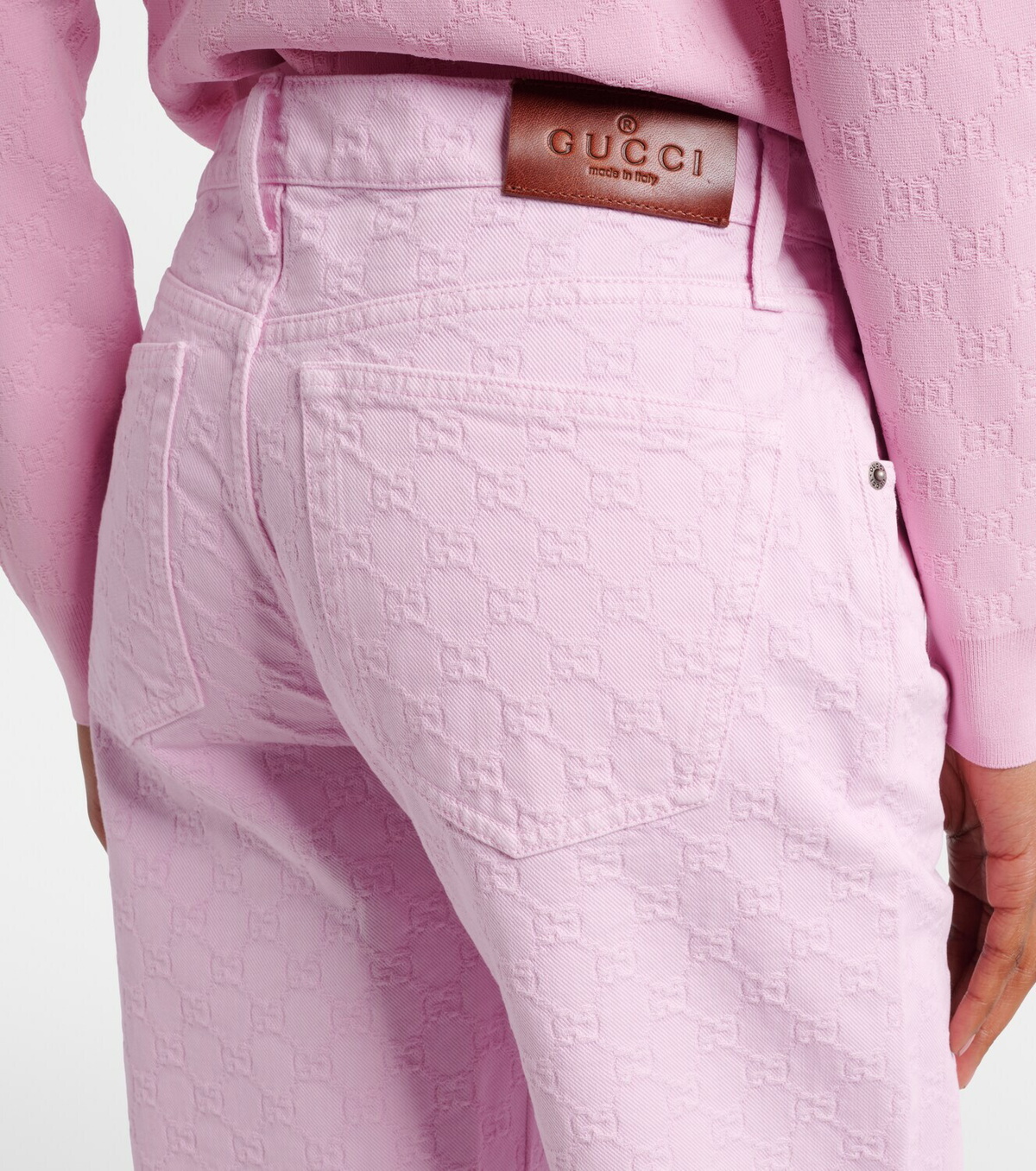 Gucci GG jacquard straight jeans