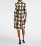 Burberry Ribbon Check silk shirt dress