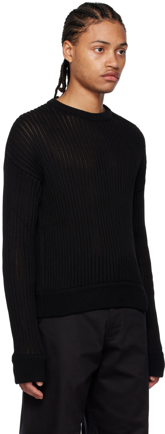 SPENCER BADU Black Vented Sweater