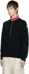 Moncler Black Zip-Up Sweater