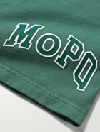 Museum Of Peace & Quiet - University Straight-Leg Logo-Print Cotton-Jersey Shorts - Green