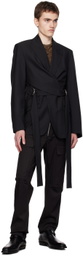 Parnell Mooney Black Peaked Lapel Blazer