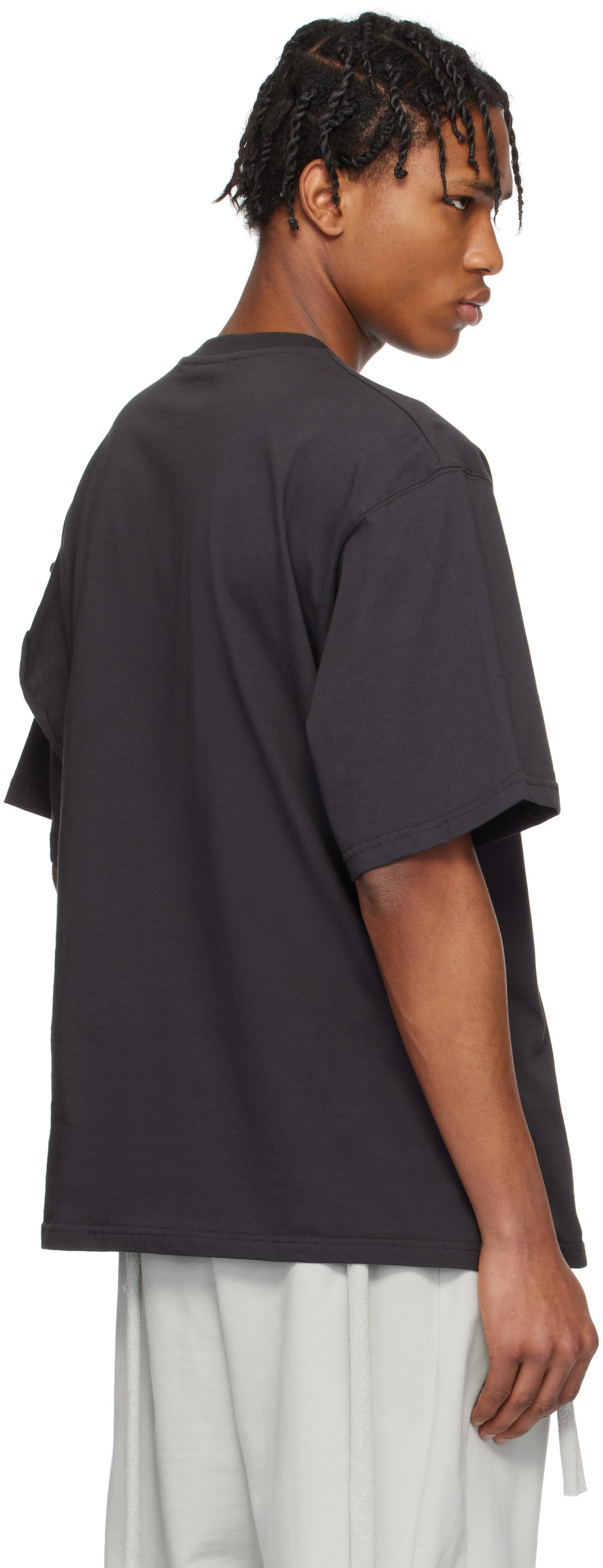 Ottolinger Black Deconstructed Oversized T-Shirt