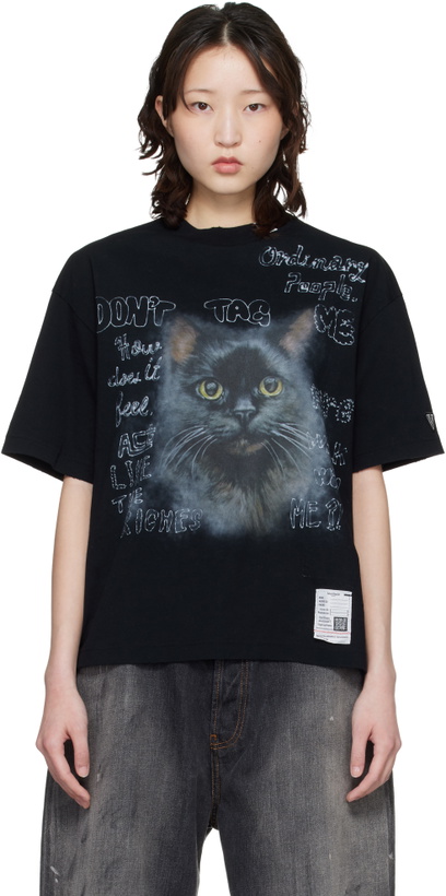 Photo: Maison MIHARA YASUHIRO Black Cat Printed T-shirt