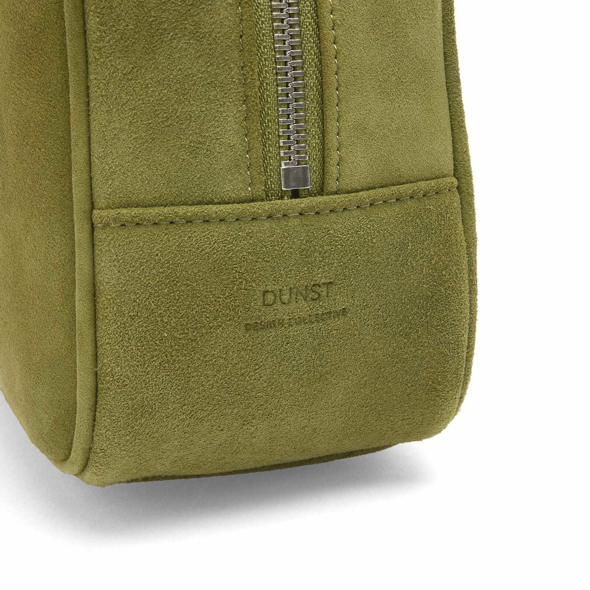 DUNST Women's Suede Boston Bag in Pistachio 