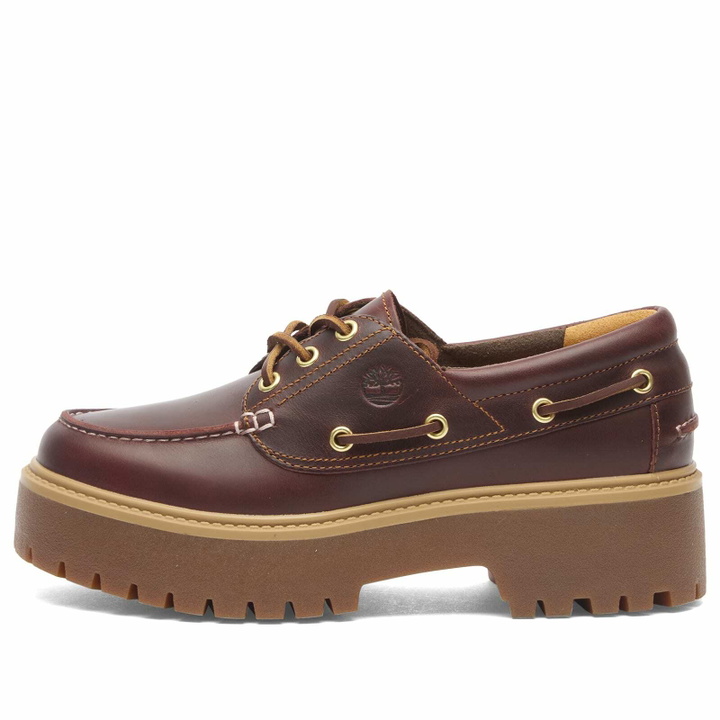 Photo: Timberland Women's Stone Street Platform Boat Shoe in Rootbeer