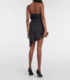 Coperni Asymmetric jersey minidress