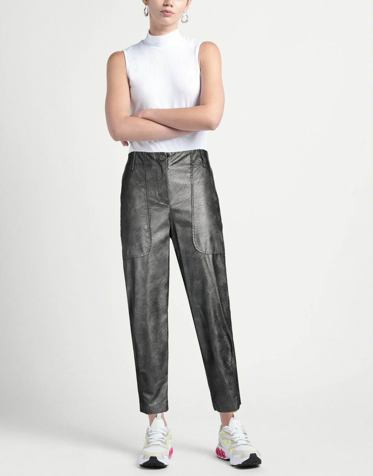 Alessia Santi Womens Pants in Charcoal