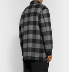 Loewe - Checked Wool-Twill Overshirt - Black