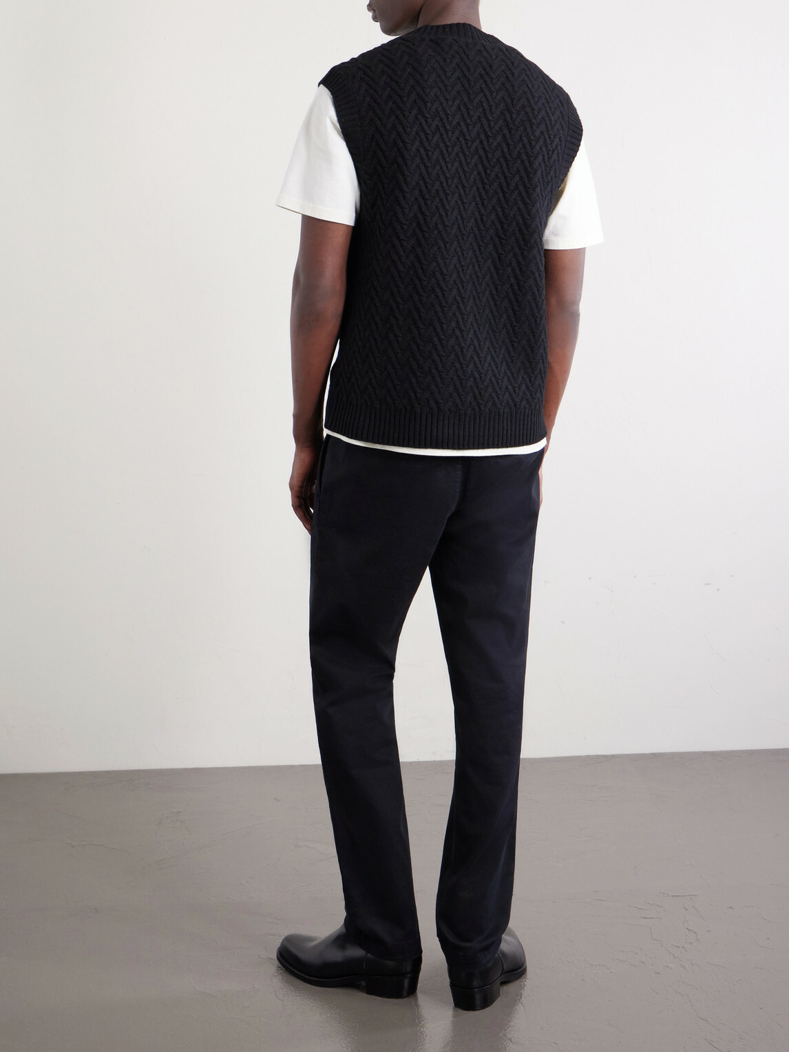 Mr P. - Wool and Cashmere-Blend Sweater Vest - Black