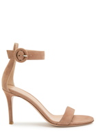 Gianvito Rossi Portofino 85 Suede Sandals Nude