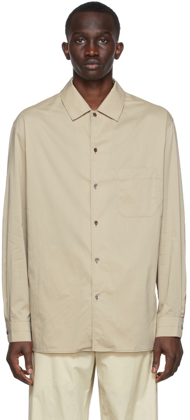 Photo: LEMAIRE Taupe Convertible Collar Shirt