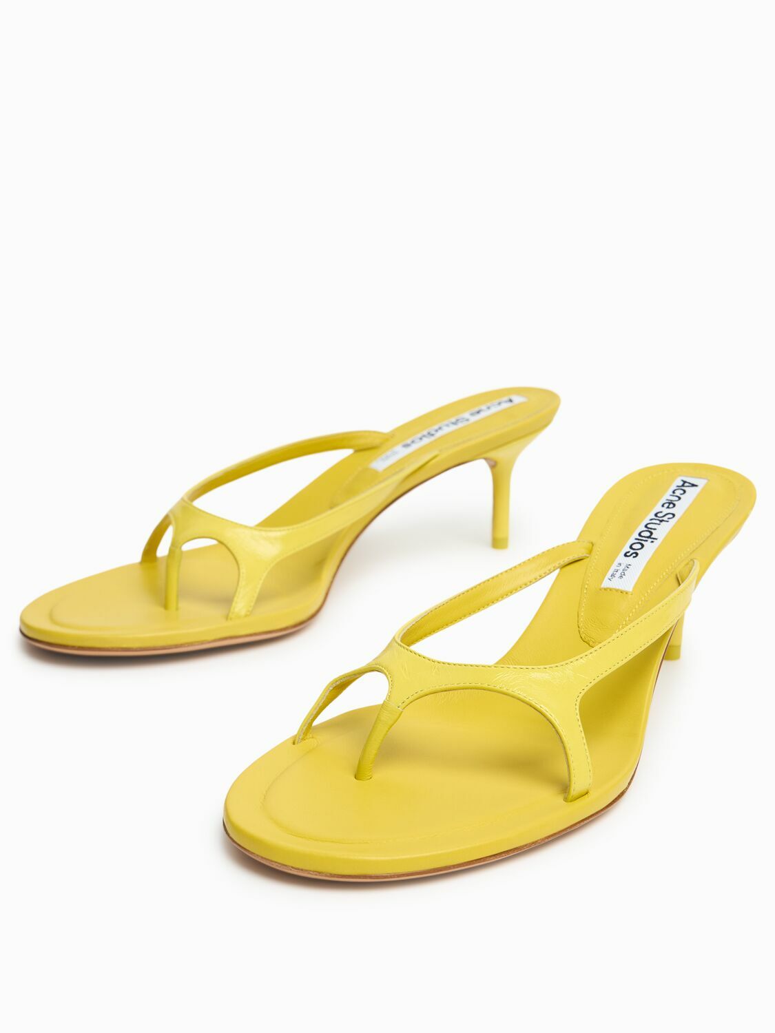 ACNE STUDIOS 60mm Heeled Leather Thong Sandals Acne Studios
