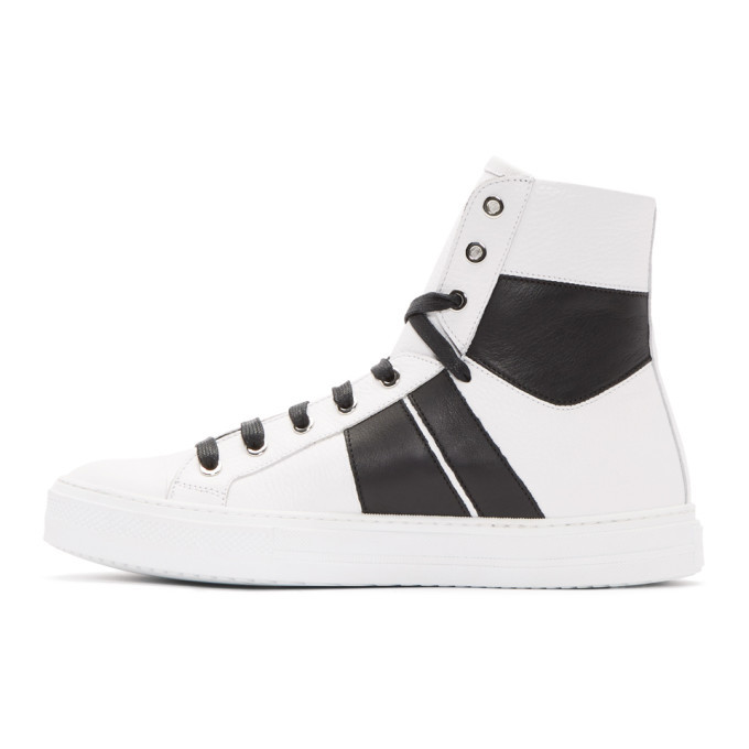 Amiri White and Black Sunset High-Top Sneakers Amiri