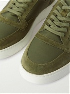 Loro Piana - Newport Suede-Trimmed Shell Sneakers - Green