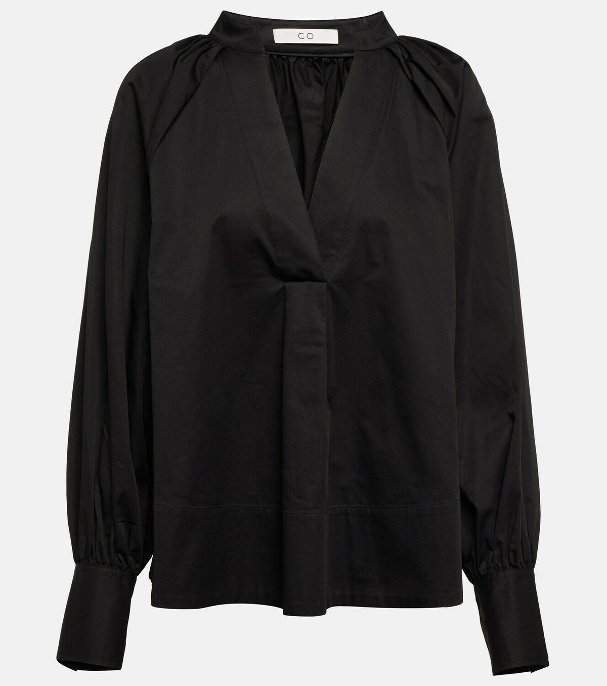 CO - Oversized V-neck cotton blouse Coach