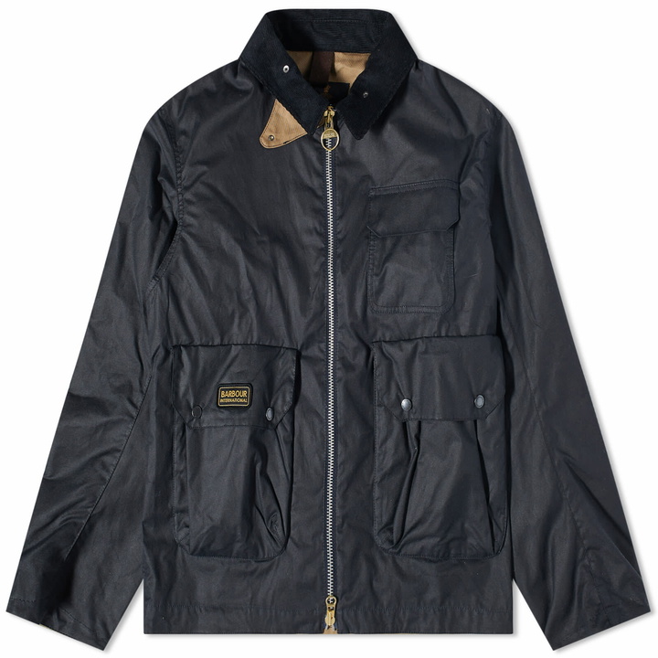 Photo: Barbour Men's International Harlow Wax Jacket in Navy