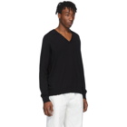 Maison Margiela Black Wool V-Neck Sweater