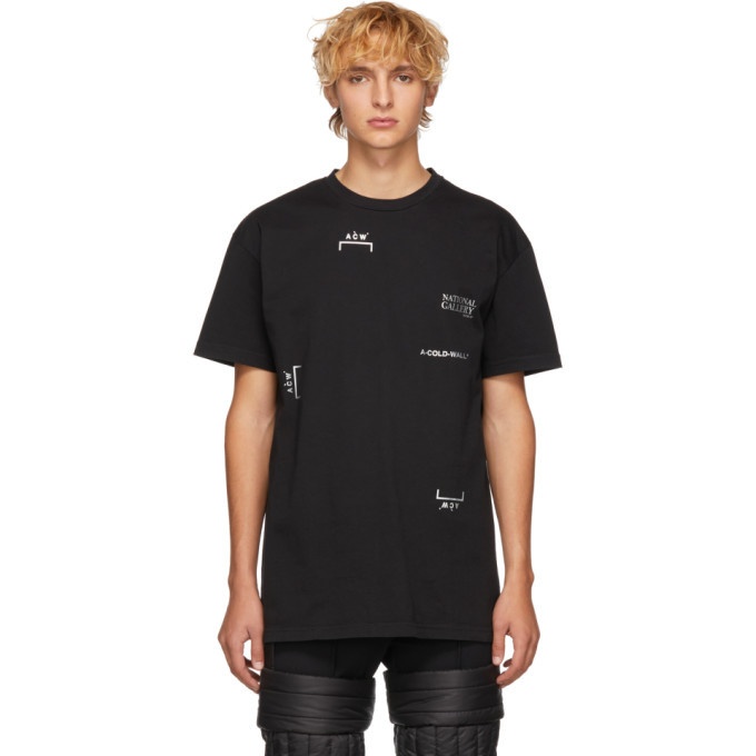 Photo: A-Cold-Wall* Black National Gallery Multi Logo T-Shirt