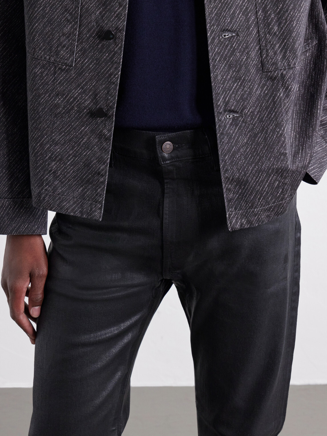 Acne Studios - 1979M Slim-Fit Tapered Coated Jeans - Black