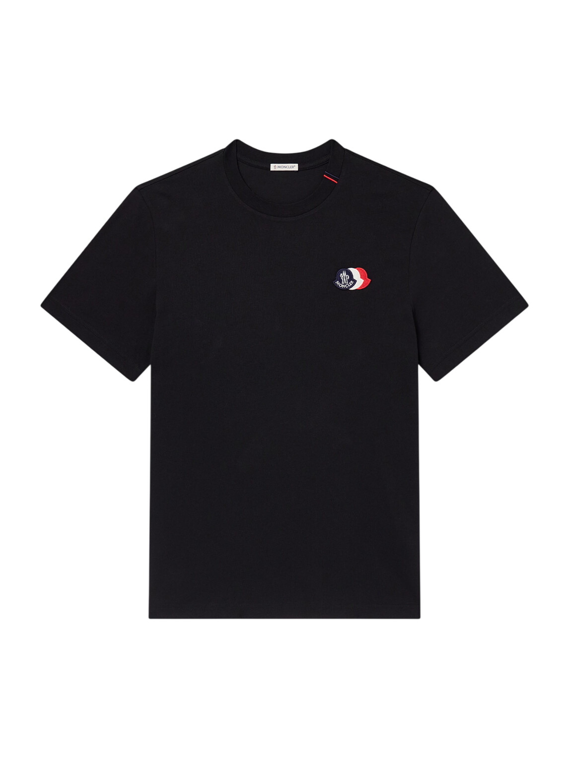 Moncler Men's Logo Collar T-Shirt in Black Moncler