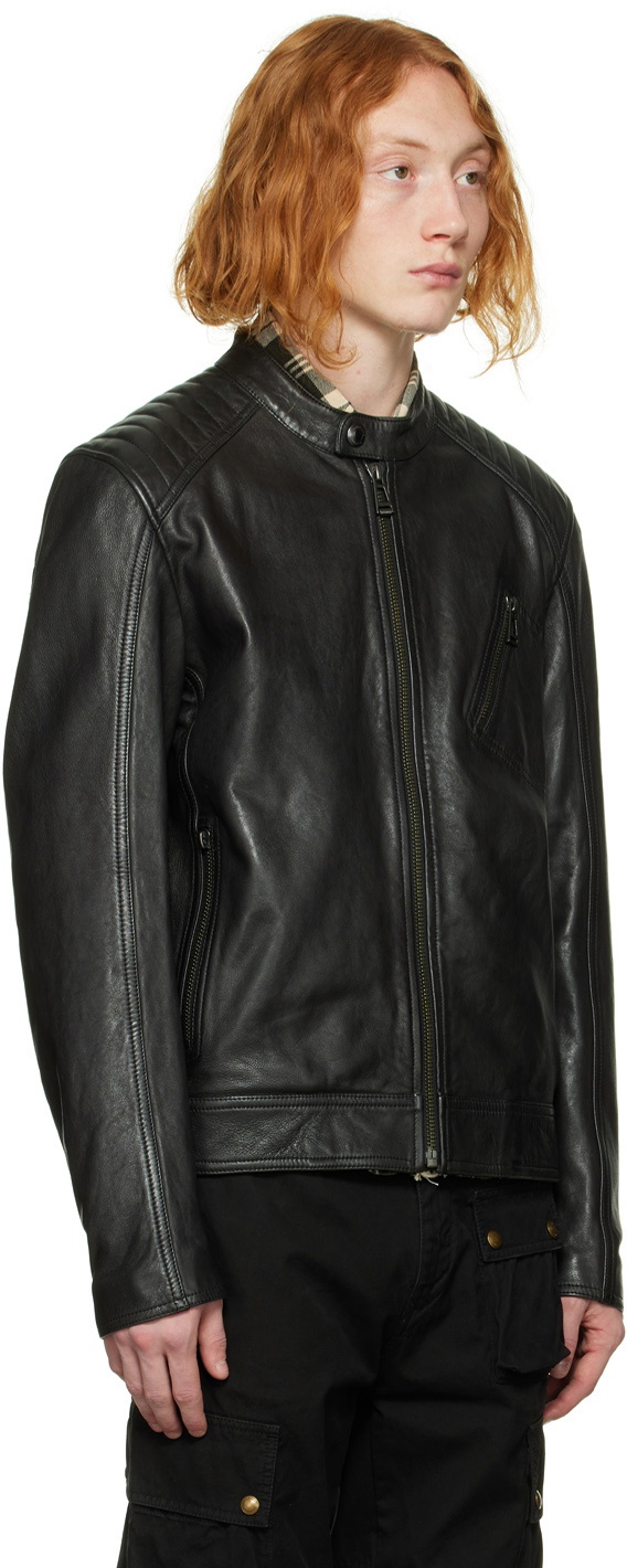 Belstaff Black V Racer Leather Jacket Belstaff