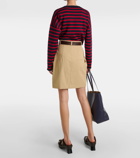 Loewe Belted cotton miniskirt