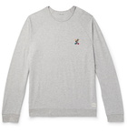 Paul Smith - Embroidered Melangé Loopback Cotton and Modal-Blend Jersey Sweatshirt - Gray