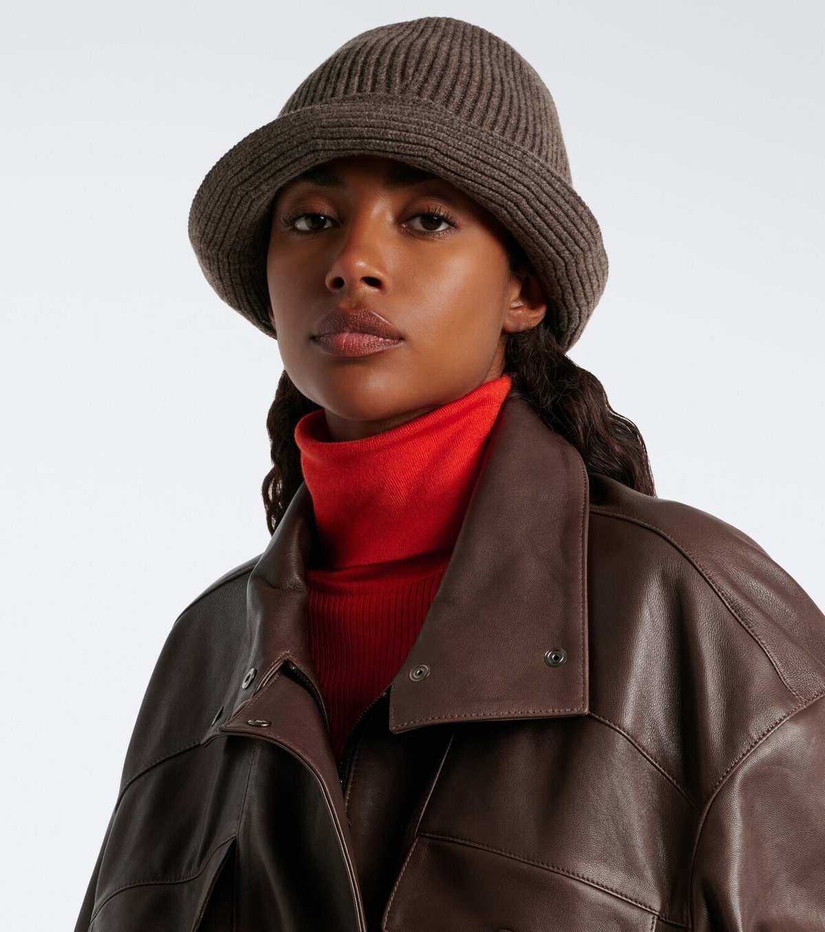 Nour Hammour Bruno cashmere and wool bucket hat