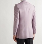 Maximilian Mogg - Double-Breasted Mohair and Wool-Blend Tuxedo Jacket - Purple