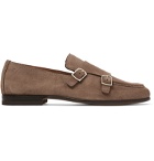 Santoni - Suede Monk-Strap Shoes - Brown