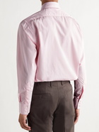 EMMA WILLIS - Slim-Fit Checked Cotton-Poplin Shirt - Pink