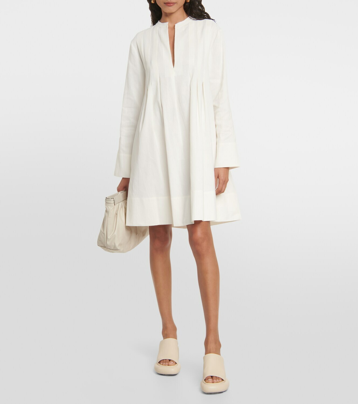 Vince Trapeze linen-blend minidress