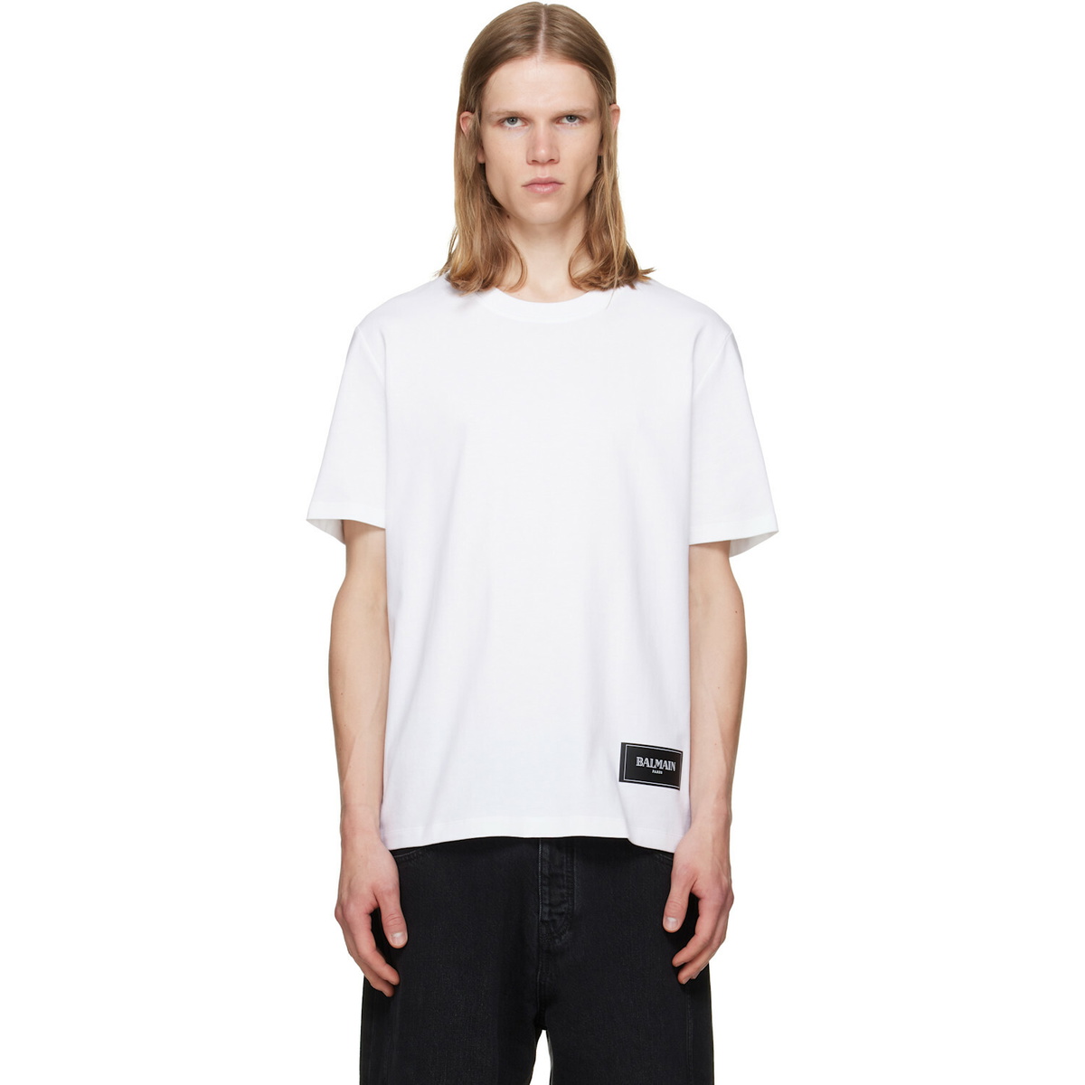 BALMAIN Two-Pack Black & White 'Balmain Vintage' T-shirts