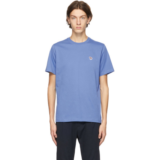 Photo: PS by Paul Smith Blue Organic Zebra Logo T-Shirt