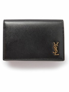 SAINT LAURENT - Logo-Appliquéd Leather Cardholder - Black