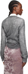 Ann Demeulemeester Gray Zinaida Drawstring Sweater