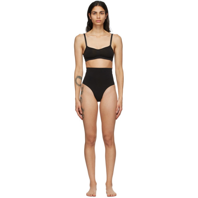 CORE CONTROL HIGH-WAISTED THONG, ONYX
