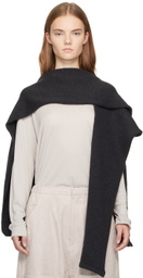 Lauren Manoogian Black Sleeves Wrap Sweater Shawl